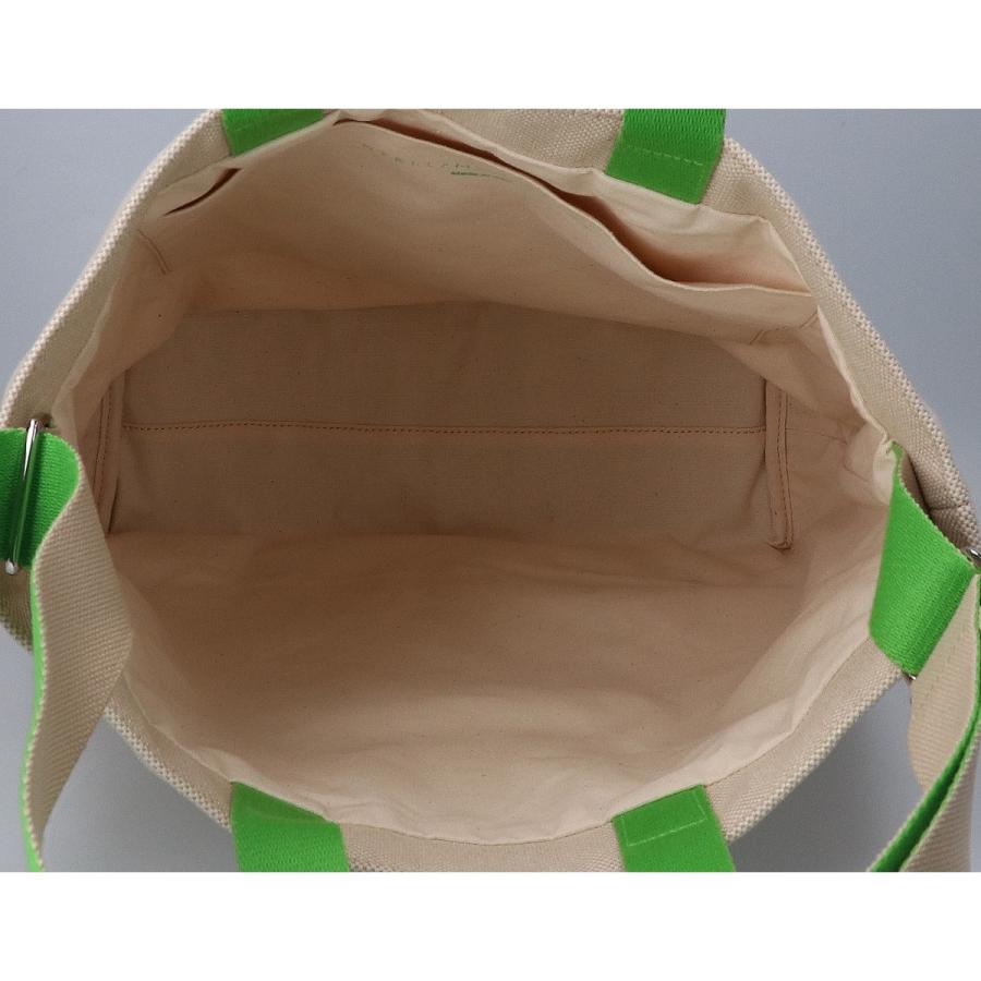 STELLA McCARTNEY ステラ マッカートニー ハンドバッグ 7B0050WP0257 アイボリー グリーン キャンバス ユニセックス ロゴ 2WAY 新古未使用展示品【本物保証】 STELLA McCARTNEY ステラマッカートニー 7B0050WP0257 キャンバス 2WAY