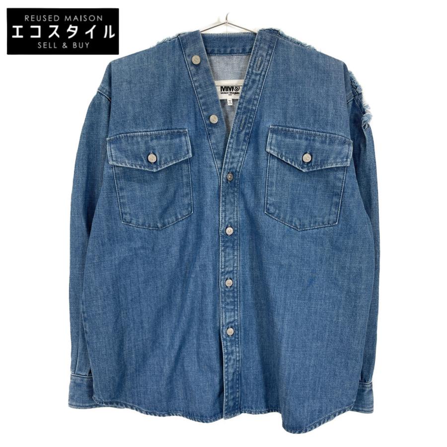 MM6 エムエムシックス 23SS S52DL0207 ブルー コットン カラーレス 