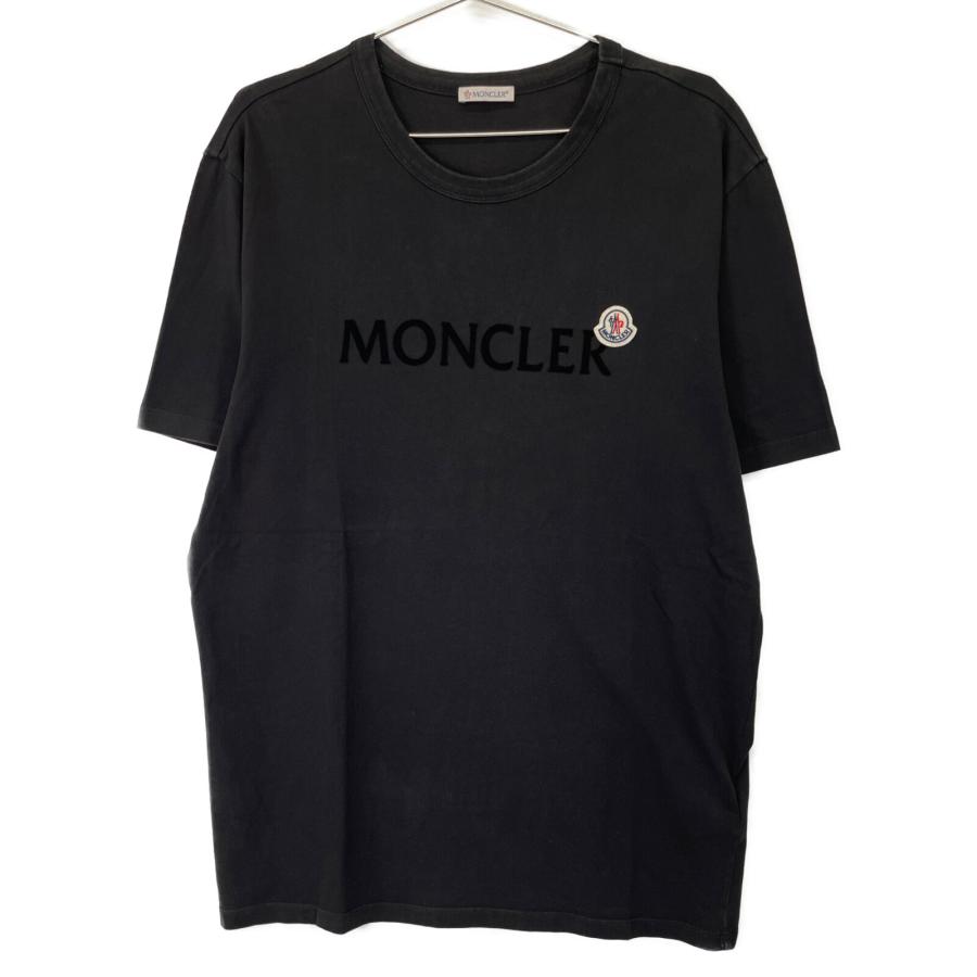 MONCLER モンクレール 21年製 ブラック ワッペンロゴ T-SHIRT MONCLER モンクレール 21年製 ブラック ワッペンロゴ T-SHIRT