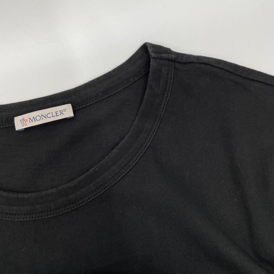 MONCLER モンクレール 21年製 ブラック ワッペンロゴ T-SHIRT MONCLER モンクレール 21年製 ブラック ワッペンロゴ T-SHIRT