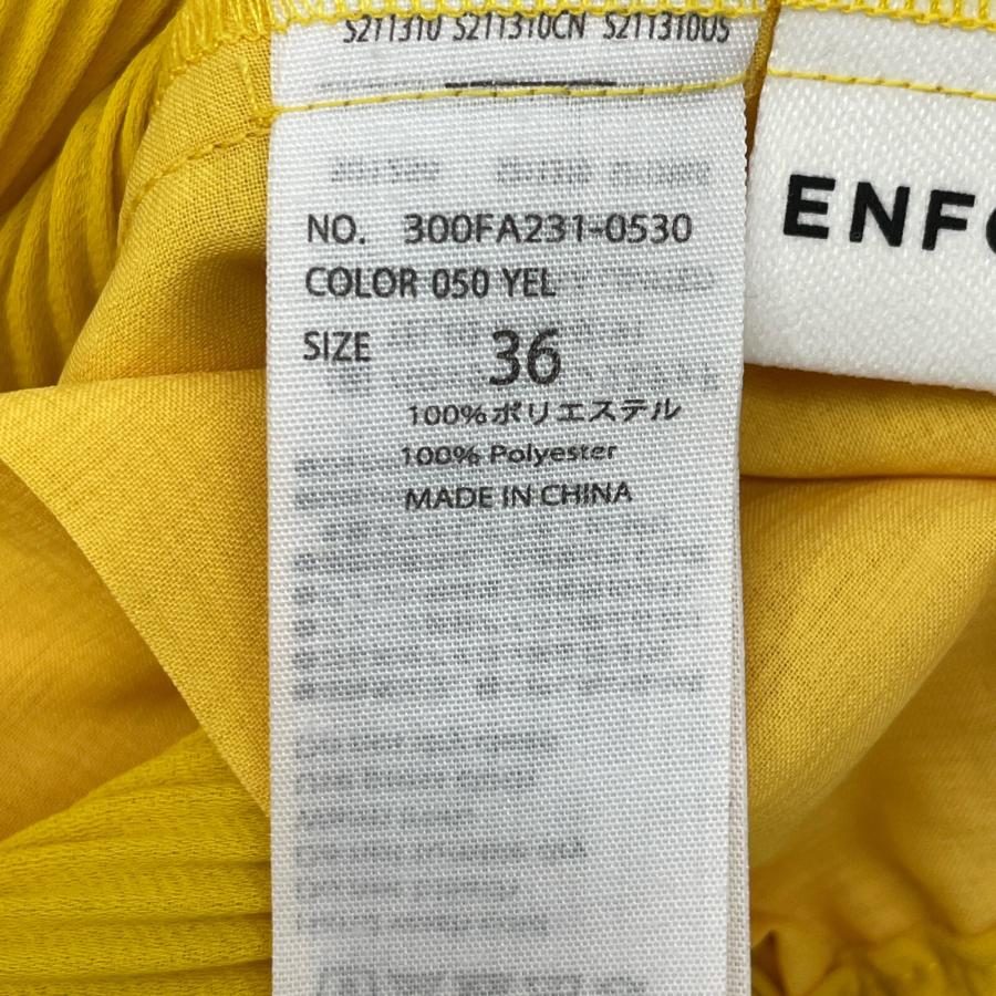 ENFOLD エンフォルド 22AW イエロー ポリエステル ジョーゼット  