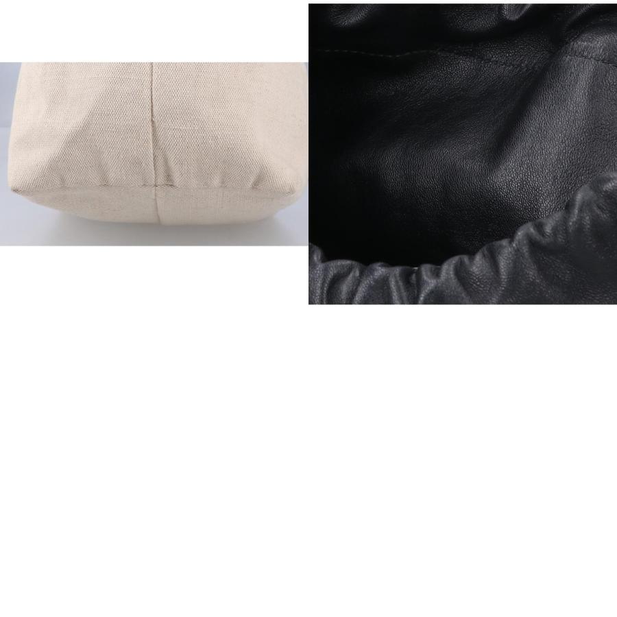 JIL SANDER（ジルサンダー） レザー/キャンバス リバーシブル 巾着