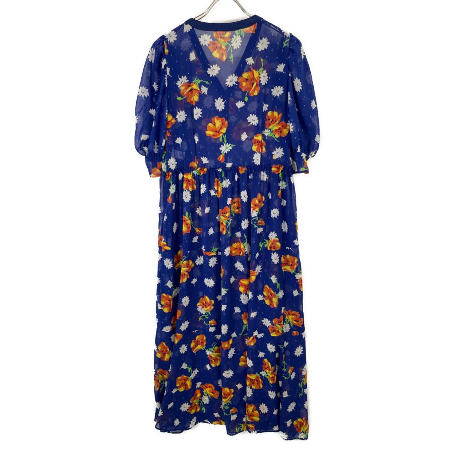 MUVEIL ミュベール ブルー アネモネプリントワンピース 38 ワンピース  