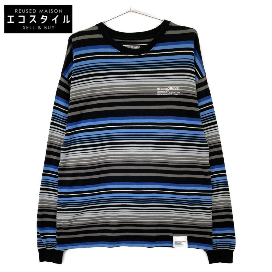 NEIGHBORHOOD ネイバーフッド 24SS ブルー×グレー コットン 天竺 NEIGHBORHOOD ネイバーフッド 24SS ブルー×グレー コットン 天竺