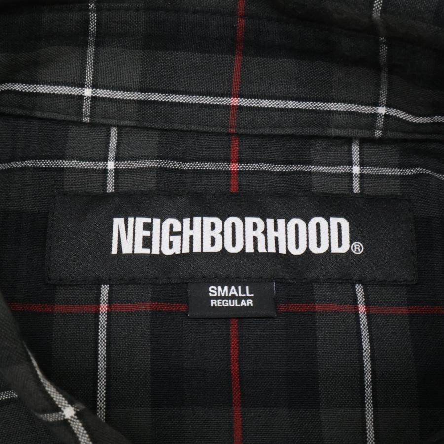 NEIGHBORHOOD ネルシャツ ブラック/ホワイト SMALL