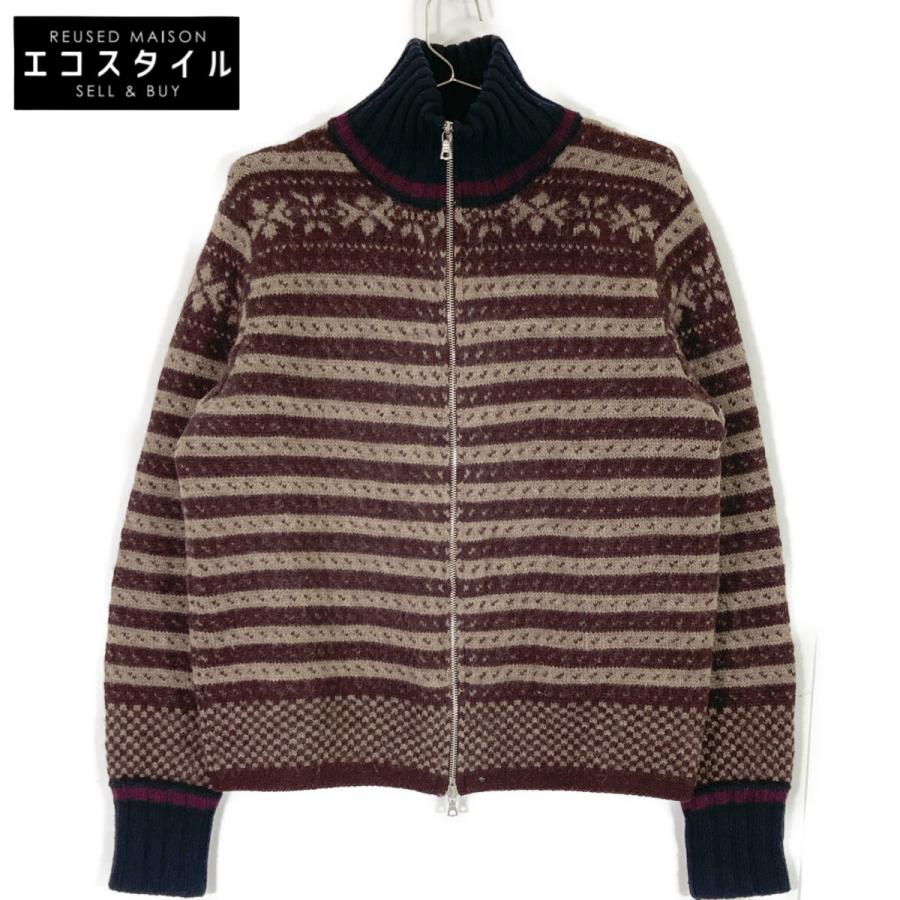 美品/ DRIES VAN NOTEN ドリスヴァンノッテン ボーダー ウール 