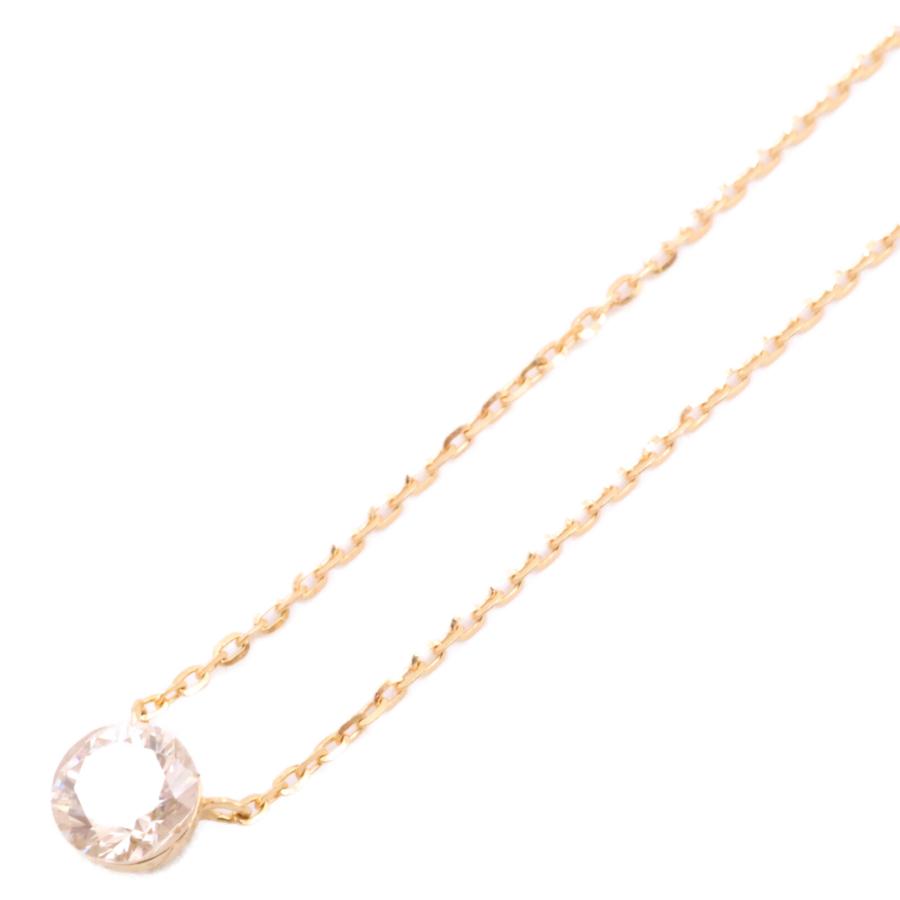 agete アガット　K18 一粒ダイヤ　ネックレス　ミステリーセッティング agete アガット K18 一粒ダイヤ ネックレス ミステリー