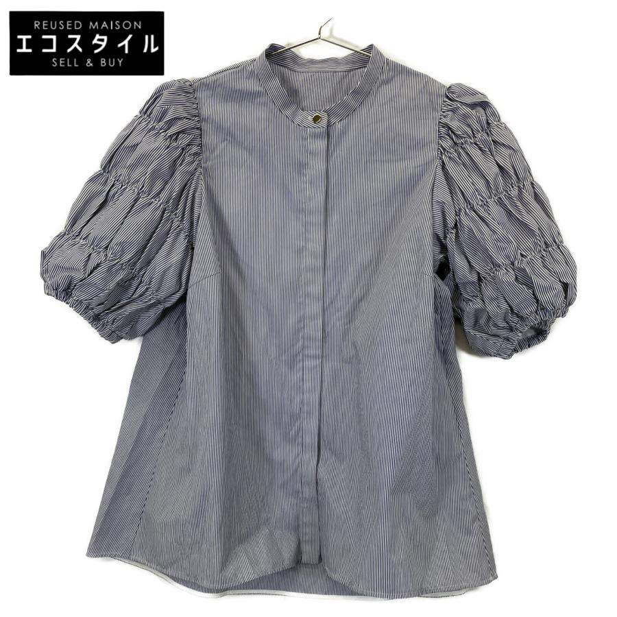 ANAYI 美品/24年製 アナイ 10241713470 ストライプギャザースリーブ 