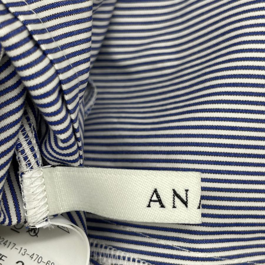ANAYI 美品/24年製 アナイ 10241713470 ストライプギャザースリーブ 
