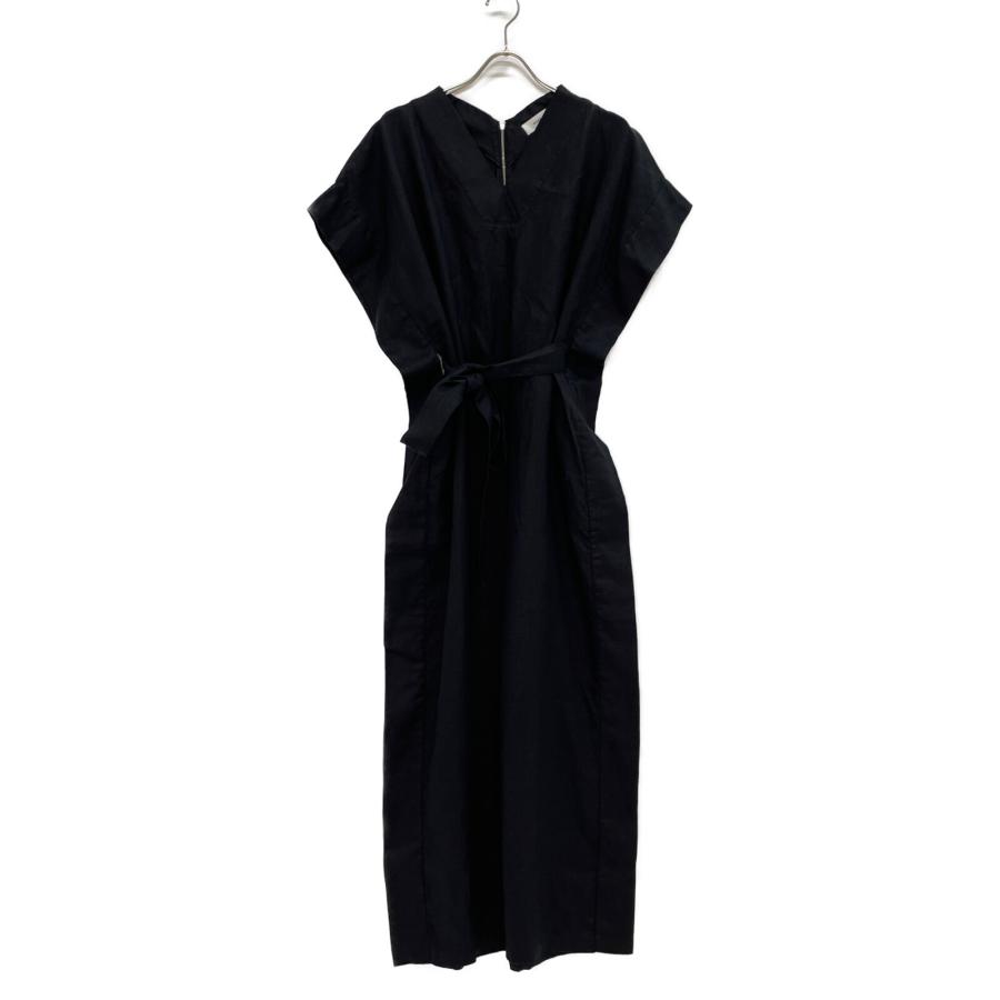 ☆週末限定SALE☆ HYKE リネンワンピース 黒 1 ハイク HYKE(ハイク)で見つけるリネンアイテム】 2024SS一押し