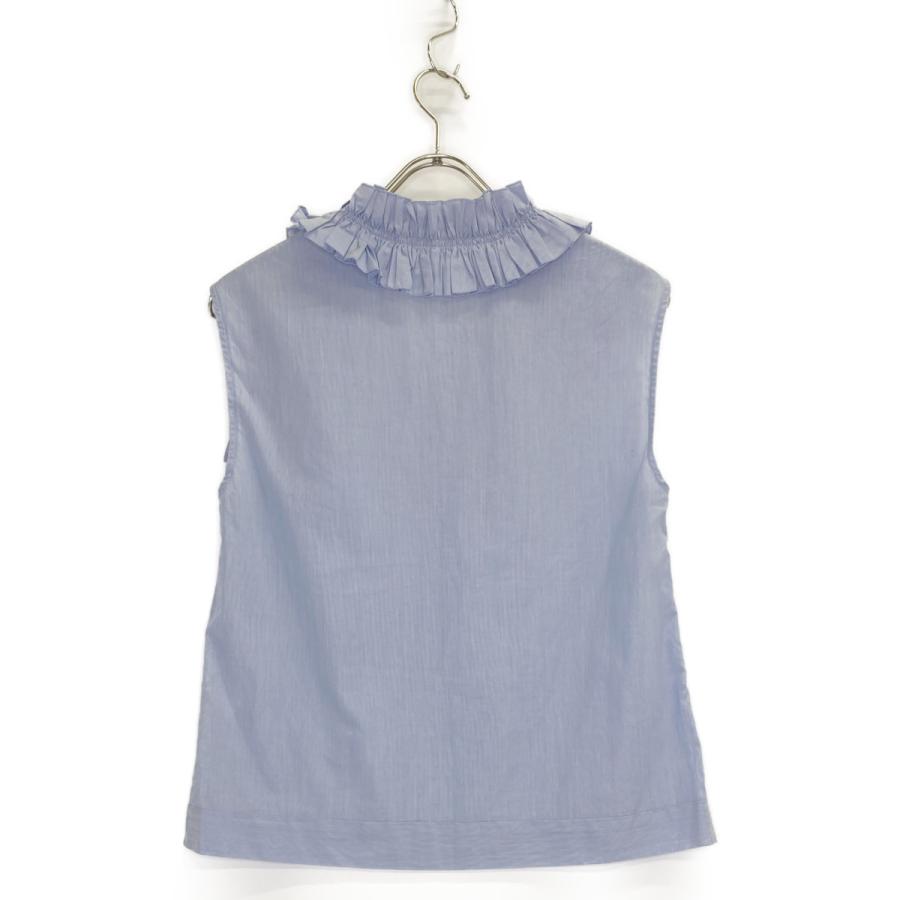 美品/ Drawer ドゥロワー 6521-299-0490 フリル ノースリーブブラウス  