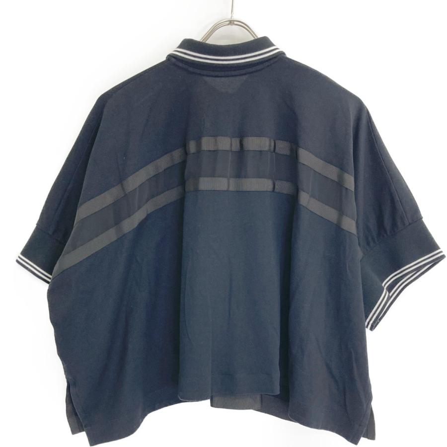 sacai サカイ 21SS 21-05482 COTTON JERSEY POLO SHIRT ネイビー sacai サカイ 21SS 21-05482 COTTON JERSEY POLO SHIRT ネイビー