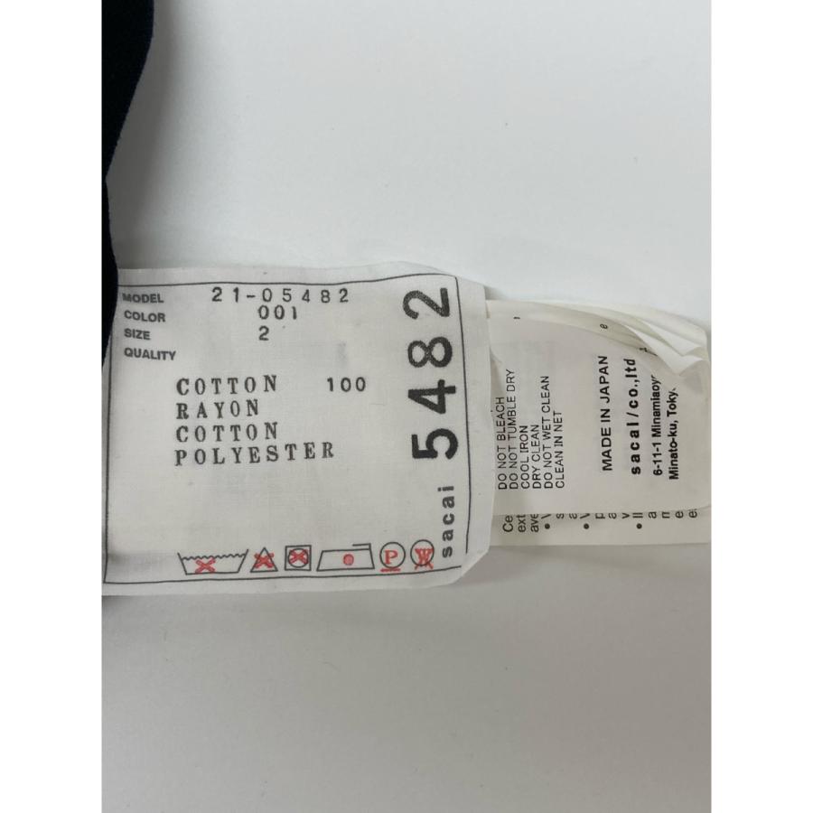 sacai サカイ 21SS 21-05482 COTTON JERSEY POLO SHIRT ネイビー 2  