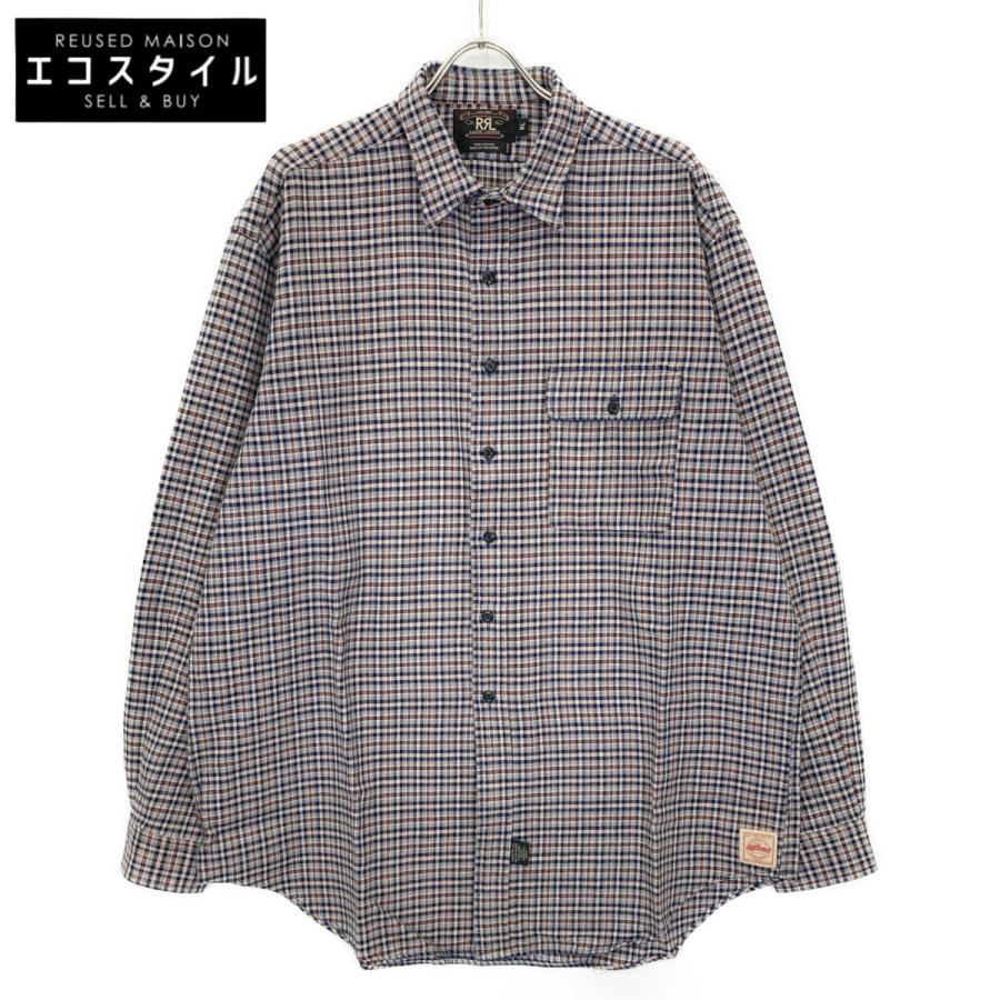 RRL ダブルアールエル 90s 三ツ星タグ ブラウン系 チェック RRL ダブルアールエル 90s 三ツ星タグ ブラウン系 チェック