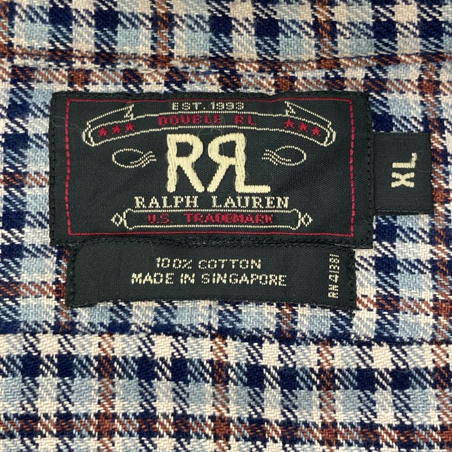RRL ダブルアールエル 90s 三ツ星タグ ブラウン系 チェック RRL ダブルアールエル 90s 三ツ星タグ ブラウン系 チェック
