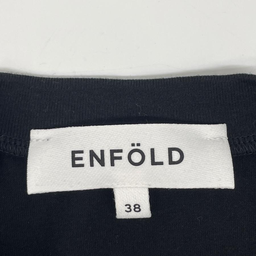 ENFOLD エンフォルド 23AW ブラック コットン PANEL-SLEEVE T ENFOLD エンフォルド 23AW ブラック コットン PANEL-SLEEVE T