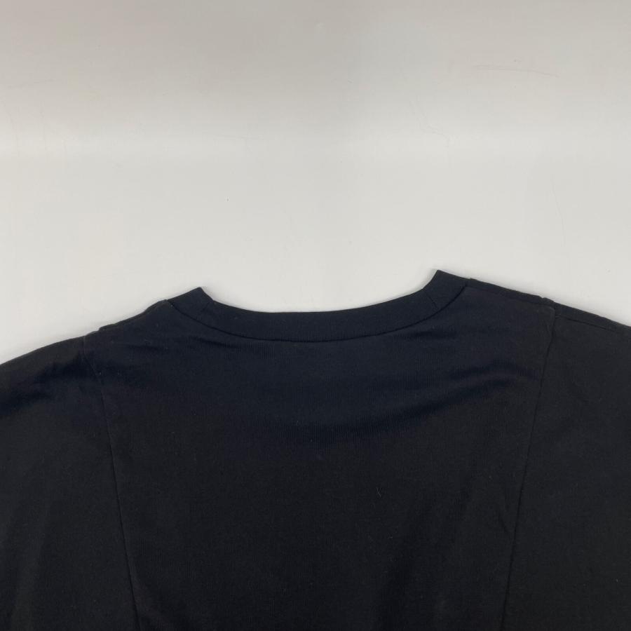 ENFOLD - エンフォルド 23AW ブラック コットン PANEL-SLEEVE T-SHIRT 38 ENFOLD（エンフォルド） 23AW ブラック コットン PANEL-SLEEVE T-SHIRT