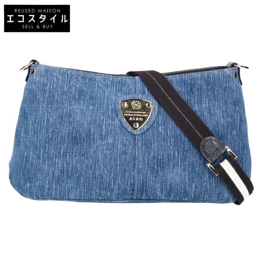 ATAO アタオ　ショルダーバッグ　デニム　2way 美品 ATAO アタオ chivy チヴィ デニム 2WAY ハンドバッグ ブルー