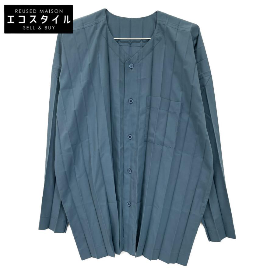 メンズ HOMME PLISSE ISSEI MIYAKE 20SS 長袖シャツ ブルー