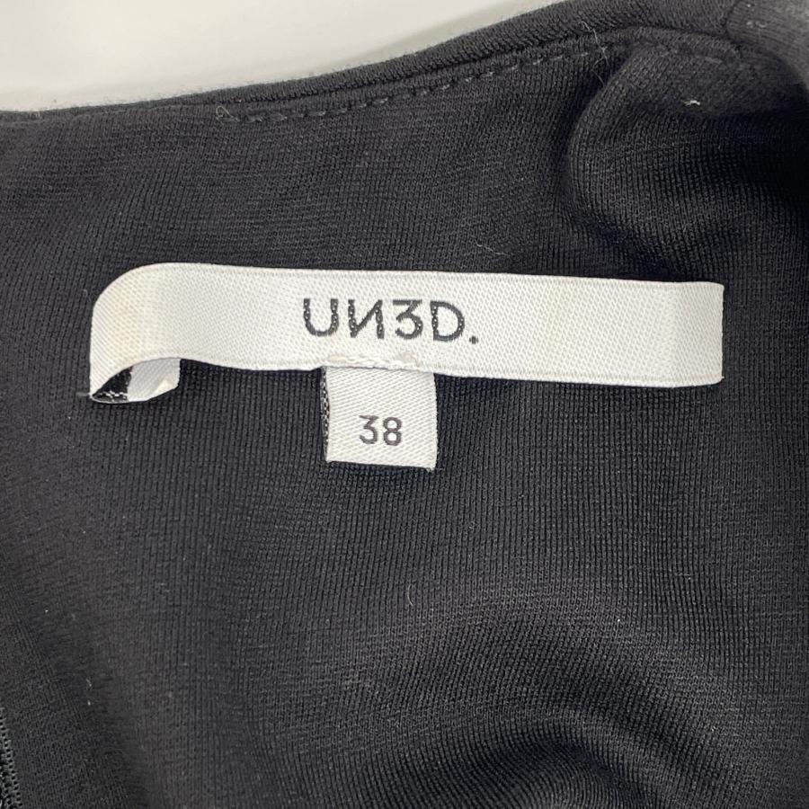 UN3D. アンスリード ブラック アシンメトリーワンピース 38 ワンピース  