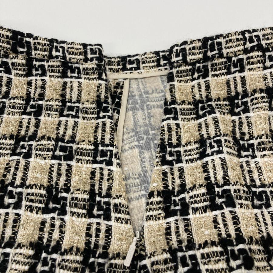 GUCCI グッチ 652126 スクエアG ロゴ ツイード フレア スカート  