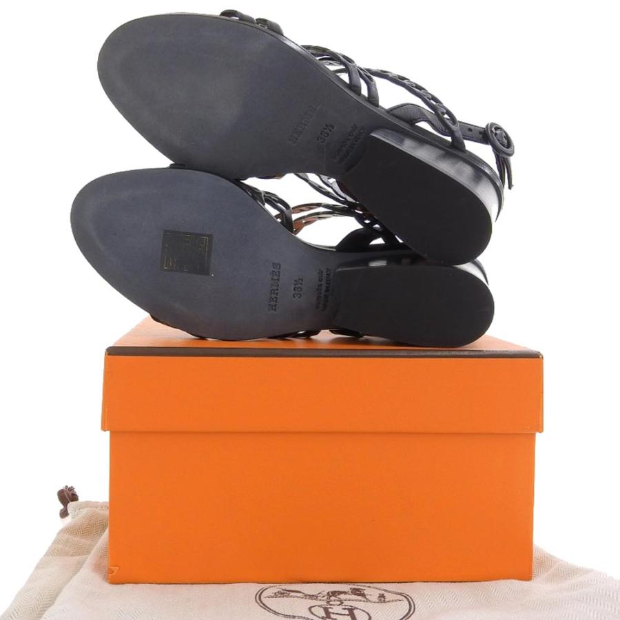 未使用 HERMES エルメス ロマンツァ シェーヌダンクル ヒールサンダル  