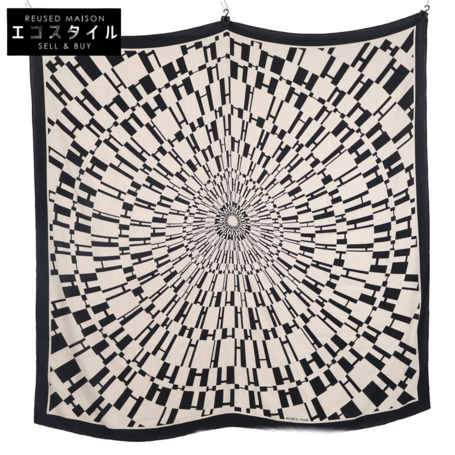 美品/ HERMES エルメス カレH OP'H140 カシミヤxシルク 美品/ HERMES エルメス カレH OP'H140 カシミヤxシルク