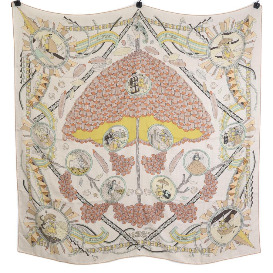 美品 HERMES エルメス L'OMBRELLE MAGIQUE 魔法の杖傘 カシミヤx