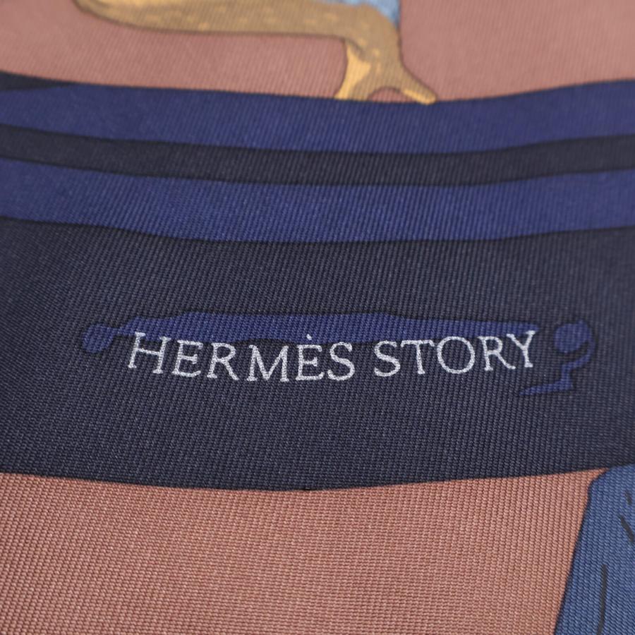新品同様/ HERMES エルメス エルメスストーリー カレ90 ストール