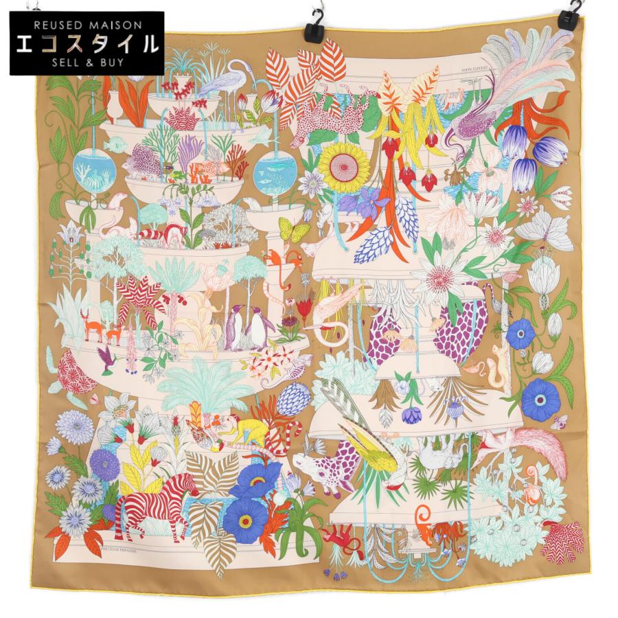 新品同様/ HERMES エルメス PRECIOUS PARADISE カレ90 スカーフ マルチ  