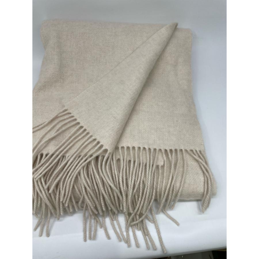 ASAUCE MELER ベージュ ストール フリンジ付き ASAUCE MELER アソースメレ カシミヤ100％ フリンジ ストール