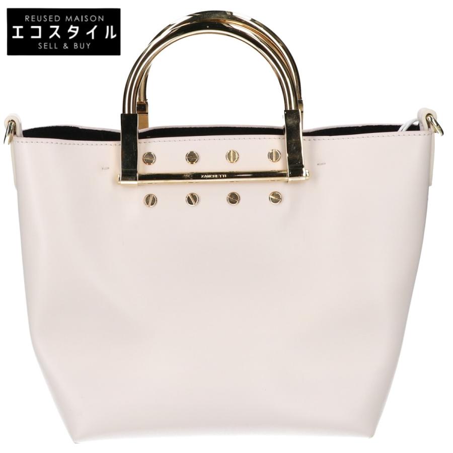 美品 ZANCHETTI ザンケッティ メタルハンドル 3WAY トートバッグ 005 