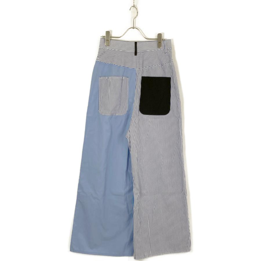 ENFOLD エンフォルド 22AW ブルー コットン ストライプドッキング  