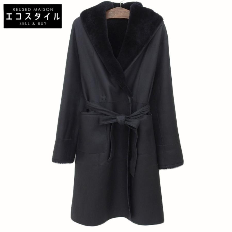 ペレリールッソリバーシブル羊皮ムートンコート