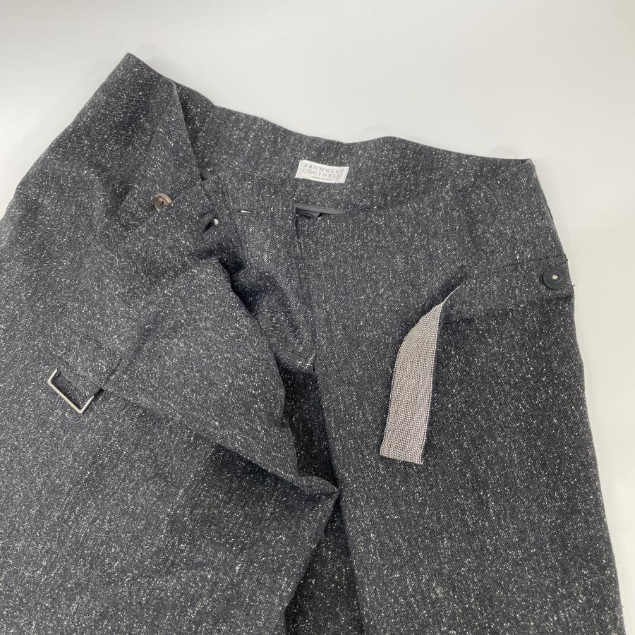 BRUNELLO CUCINELLI ブルネロクチネリ ブラック ベルト付きスリット  