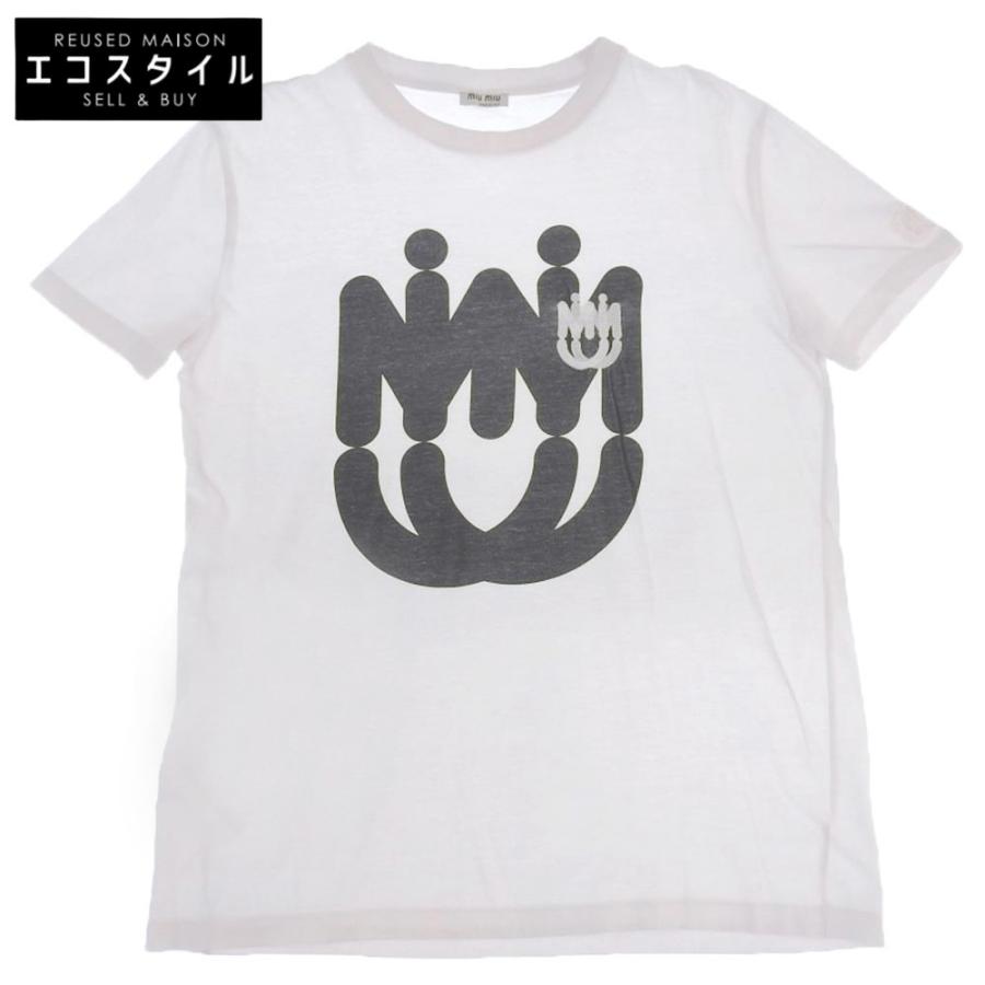 miu miu（ミュウミュウ） MM Paris フロントロゴ 半袖 Tシャツ