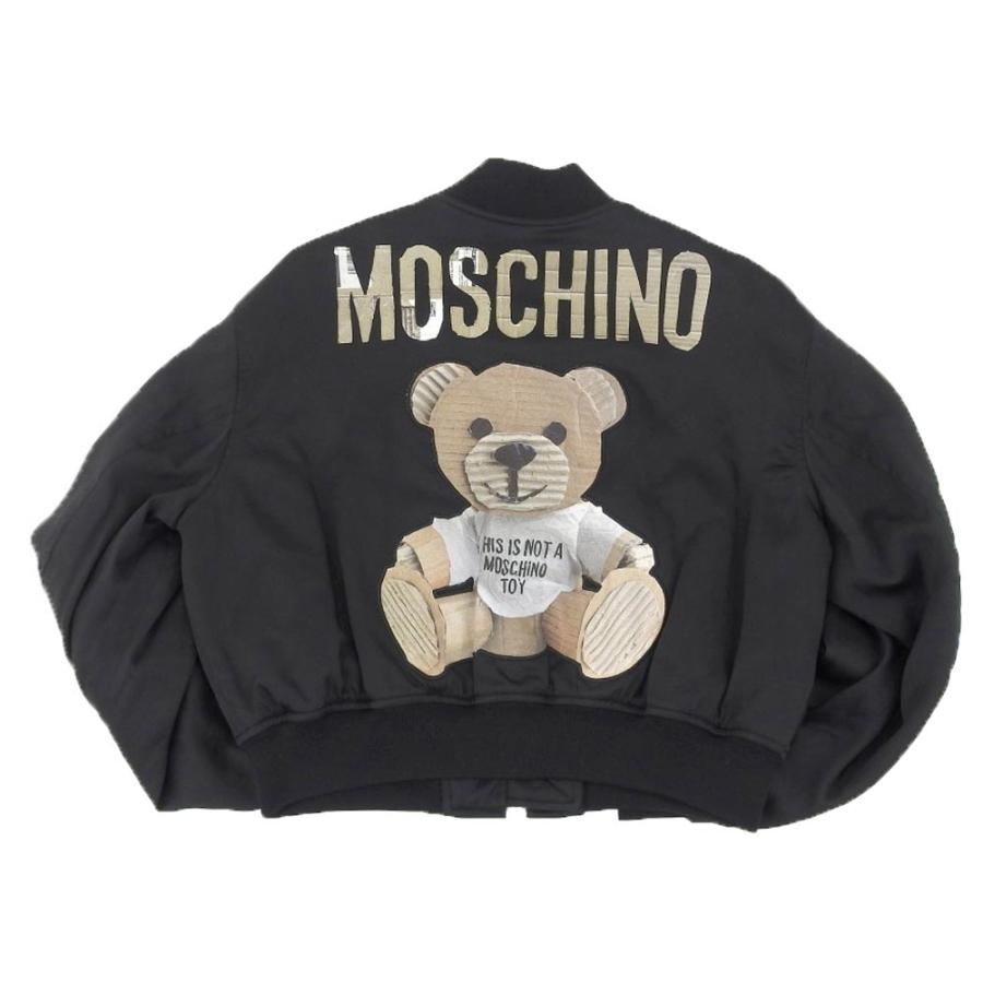 MOSCHINO 美品 モスキーノ アセテート テディベア クロップド ボンバー  