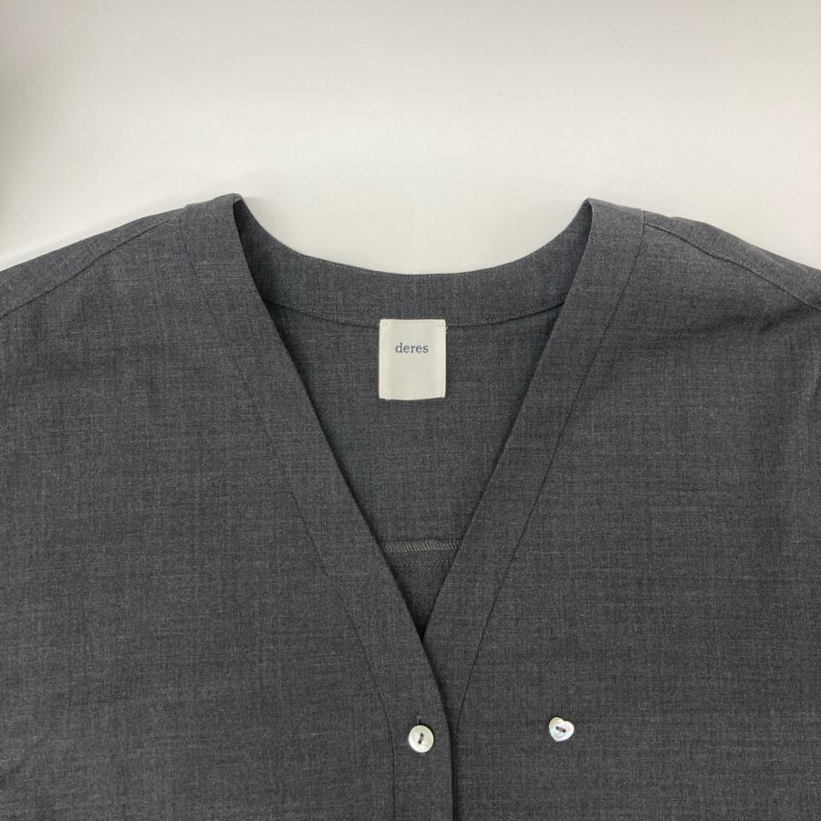 deres デレス 23AW DER23AW-SH-001 グレー シェルボタン シークレット