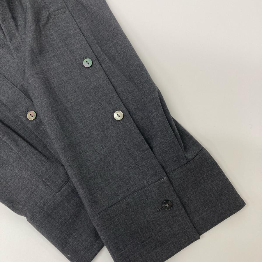 deres シークレットハート　シャツ　ジャケット　デレス deres デレス 23AW DER23AW-SH-001 グレー シェルボタン シークレット