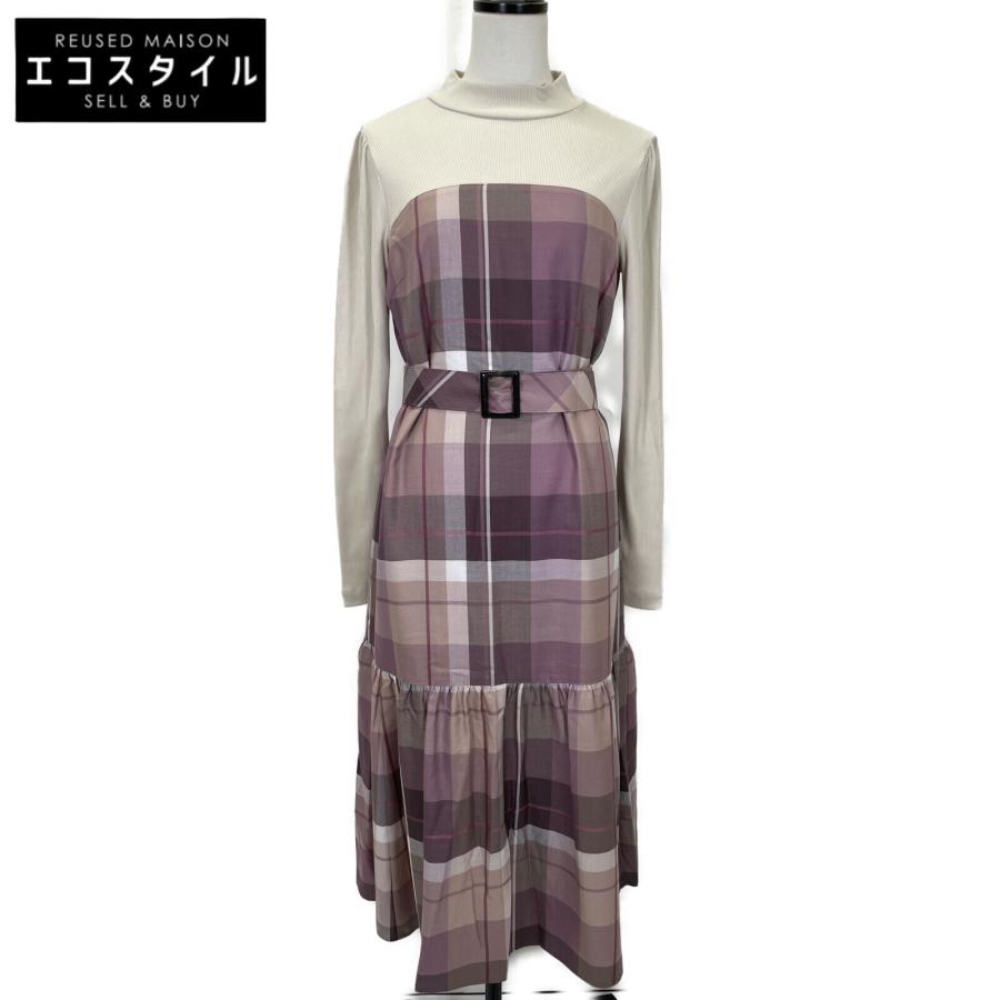 BLUE LABEL CRESTBRIDGE 22年製 パープル クレストブリッジチェック  