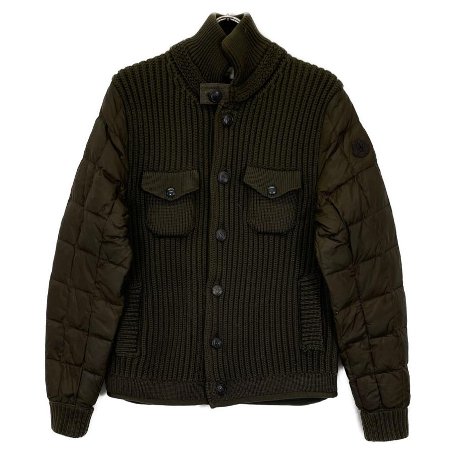 鉄緑会様用 モンクレール Maglione ハイブリッドダウンカーディガン MONCLER（モンクレール） 14年製 カーキ MAGLIONE TRICOT CARDIGAN