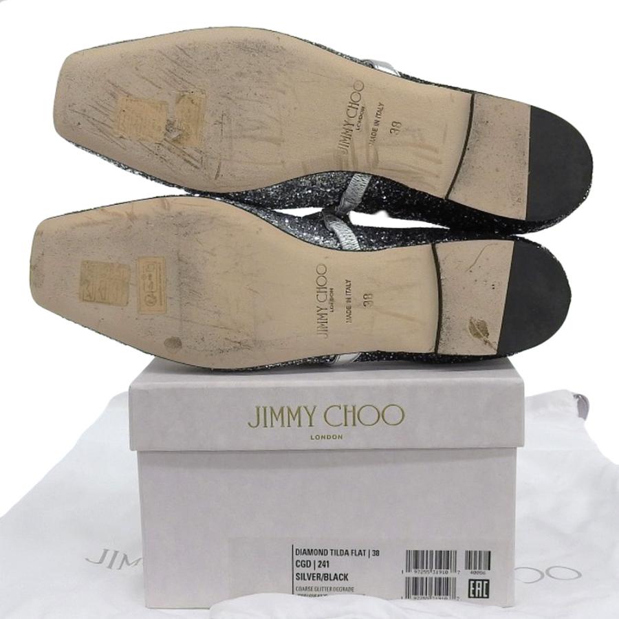 【美品♡】JIMMY CHOO ポインテッドトゥ フラットシューズ　38 美品♡】JIMMY CHOO ポインテッドトゥ フラットシューズ 38