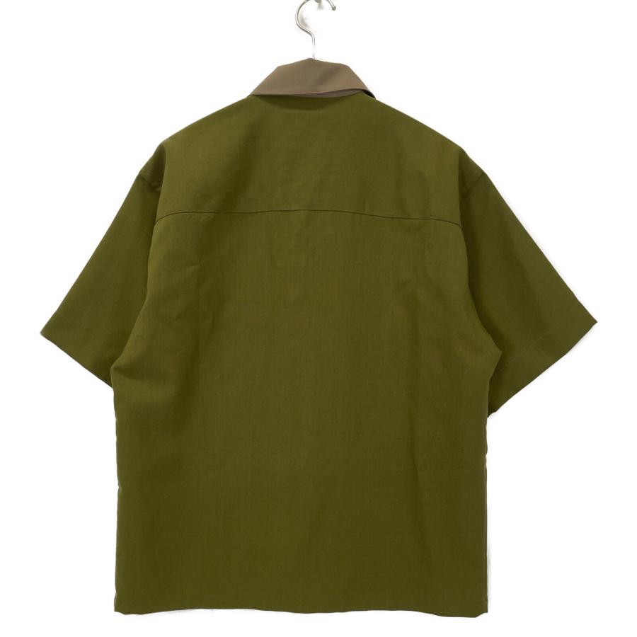 マルニ 22SS CUMU0213QU ｸﾞﾘｰﾝ×ﾍﾞｰｼﾞｭ ｳｰﾙ ﾊﾞｲｶﾗｰﾎﾞｰﾛﾝｸﾞｼｬﾂ 44 MARNI（マルニ） 22SS CUMU0213QU グリーン×ベージュ ウール バイ