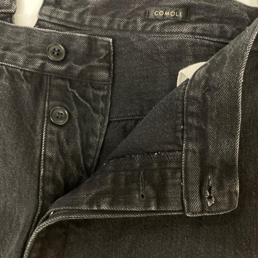 COMOLI コモリ 22SS V01-03002 ブラック デニムオーバーパンツ 3 COMOLI コモリ 22SS V01-03002 ブラック デニムオーバーパンツ 3