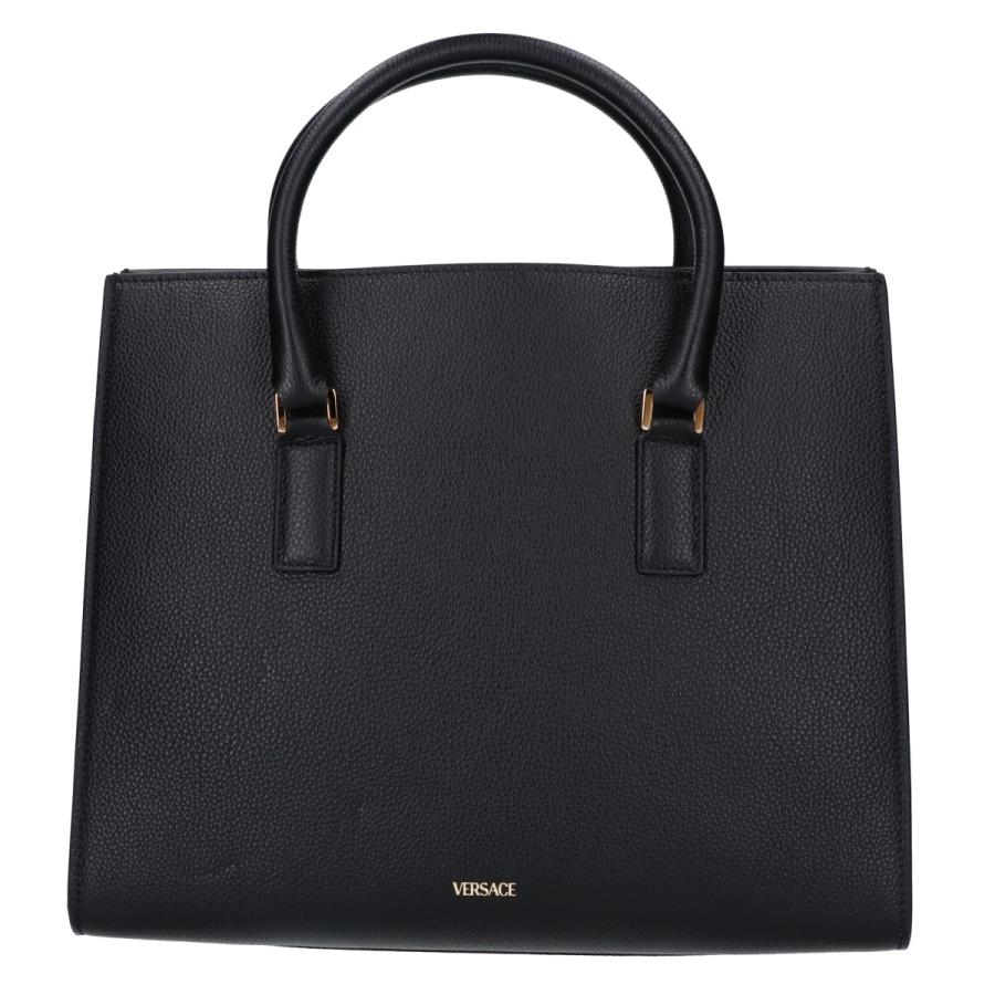 超美品】ヴェルサーチ ヴィルトゥス レザー 2WAY トートバッグ ブラック