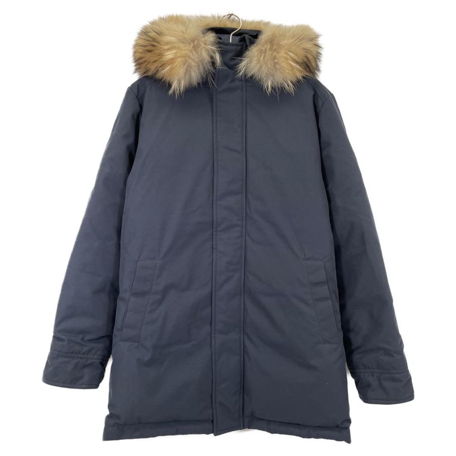 PYRENEX ピレネックス HMK009 ネイビー アヌシー ファー付きダウン 