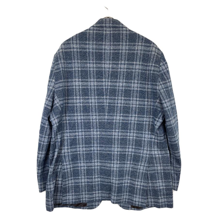 ETRO エトロ 181-1187Q-1061 ブルー チェック 裏地カエルプリント 2B  