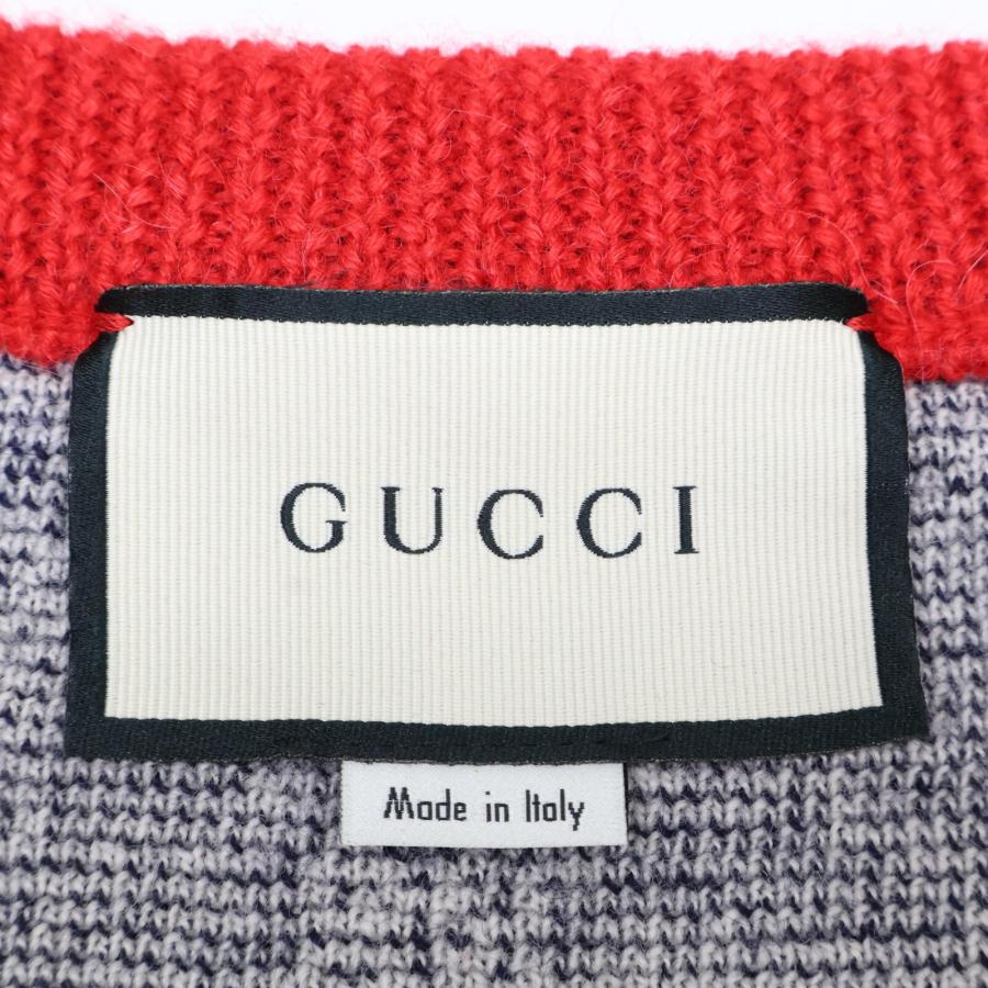 GUCCI 美品/国内正規 グッチ 543428 X9Z76 GG総柄 ウールxアルパカ V  