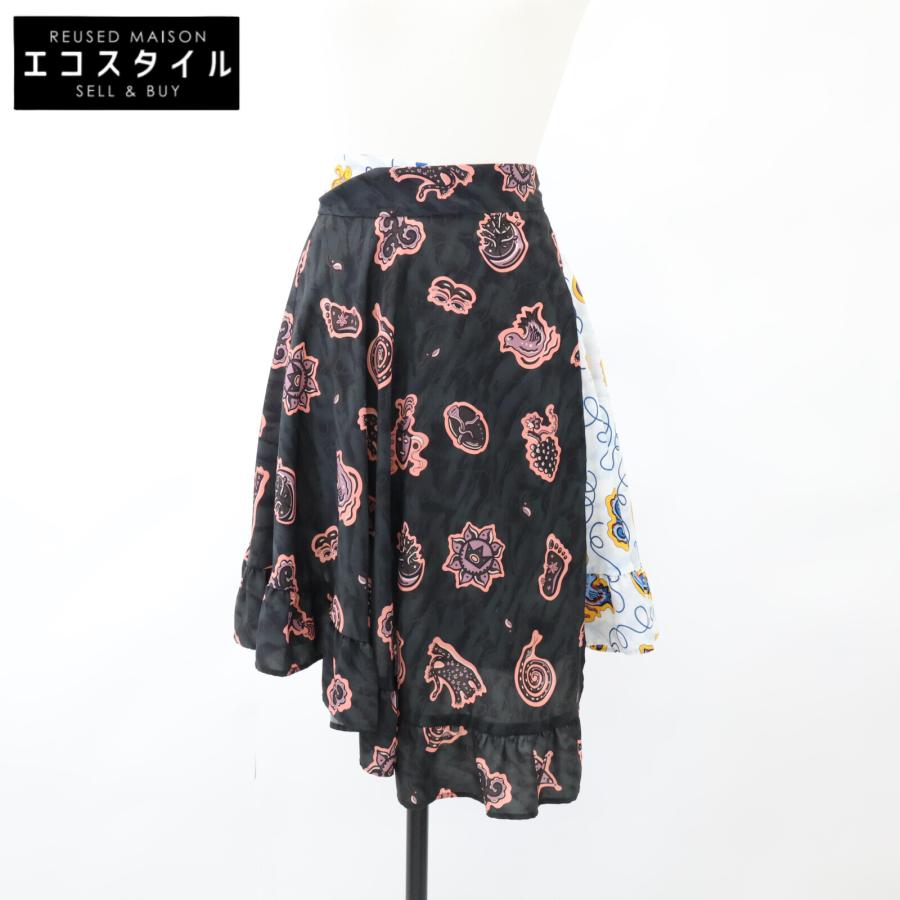 LOEWE】ロエベラップスカートミニスカート総柄巻きスカート