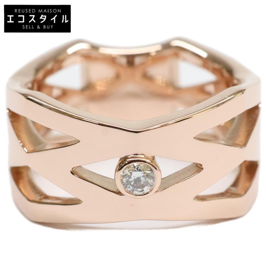 MIKIMOTO 新品同様 ミキモト K18 0.06ct Mシグネチャー リング MIKIMOTO 新品同様 ミキモト K18 0.06ct Mシグネチャー リング
